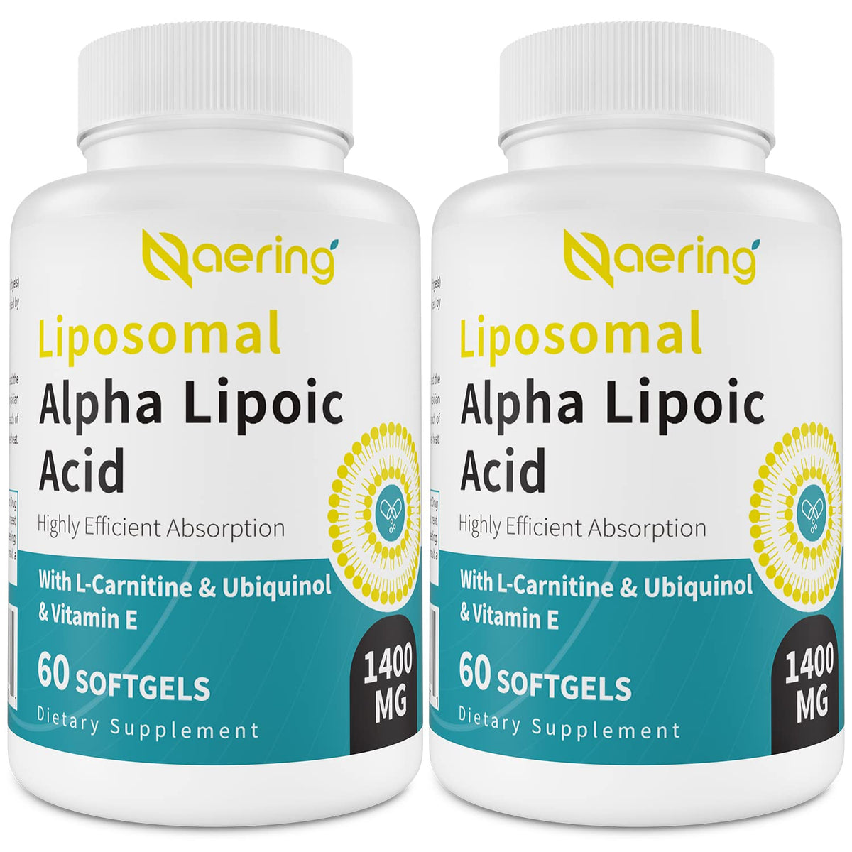 Hero image: Liposomal Alpha Lipoic Acid 1400mg Softgels bottle