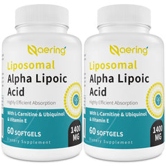 Hero image: Liposomal Alpha Lipoic Acid 1400mg Softgels bottle