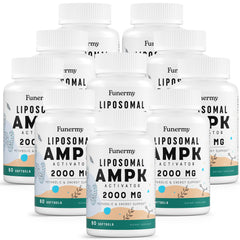 Front view of Liposomal AMPK Activator 2000 mg bottle with label