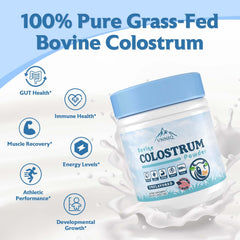 Scooping colostrum powder into a shake