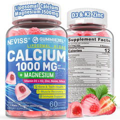 Liposomal calcium gummy hero image with D3 and K2