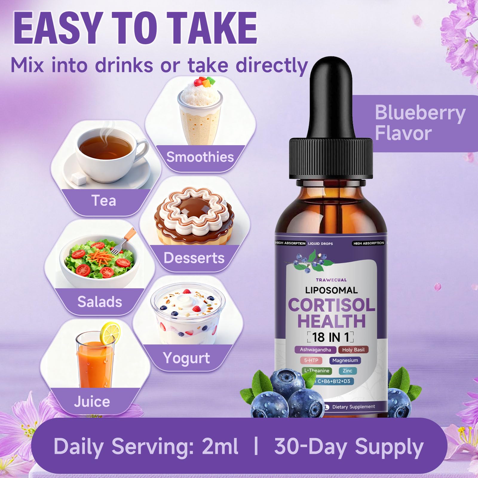 Dropper with laser-engraved markings for Liposomal Cortisol Drops