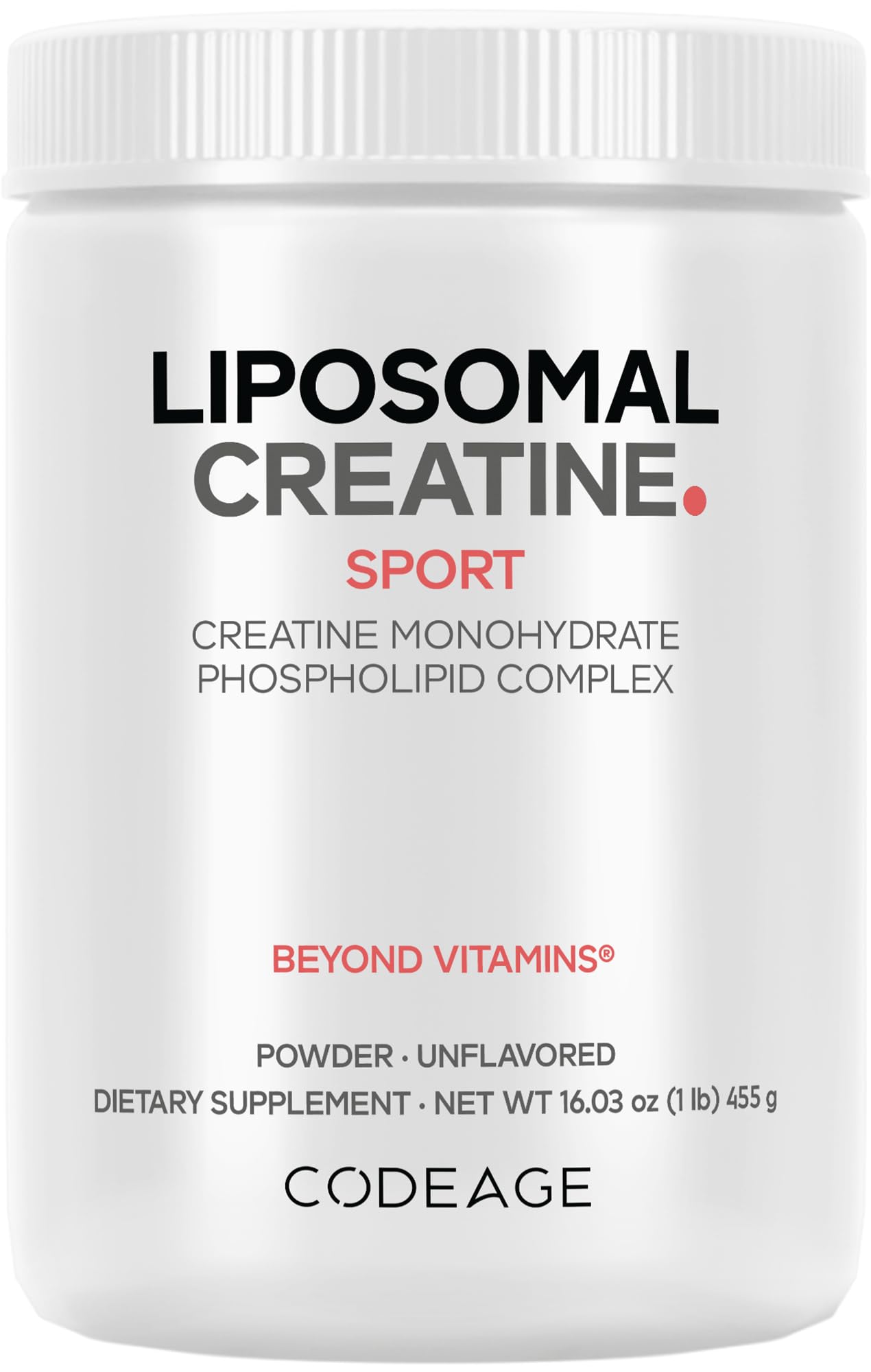 Codeage Liposomal Creatine Powder bottle with 90 servings