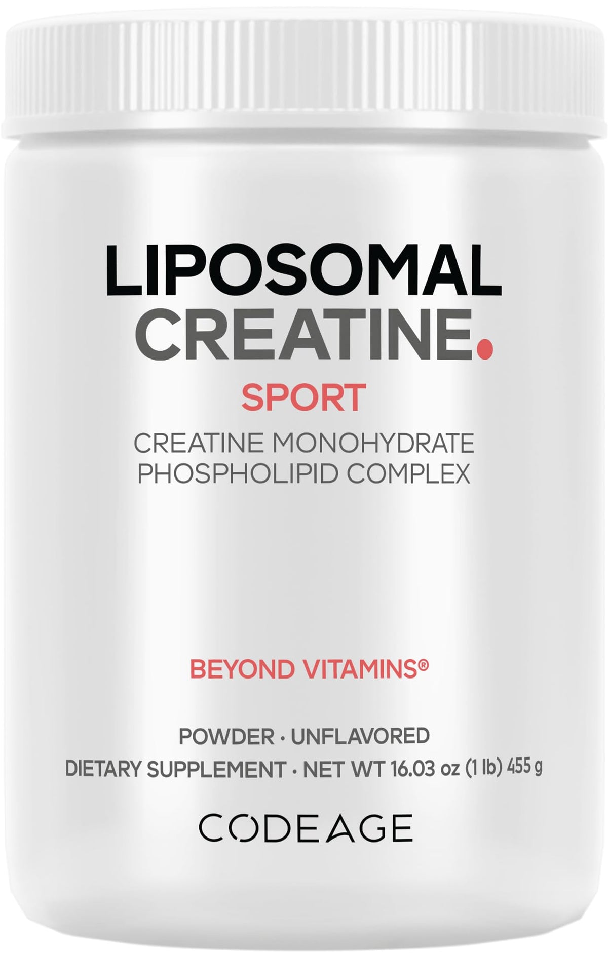 Codeage Liposomal Creatine Powder bottle with 90 servings