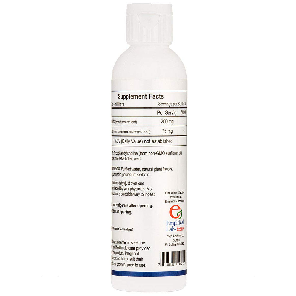 Liposomal Curcumin/Resveratrol bottle with dropper, 6 fl.oz