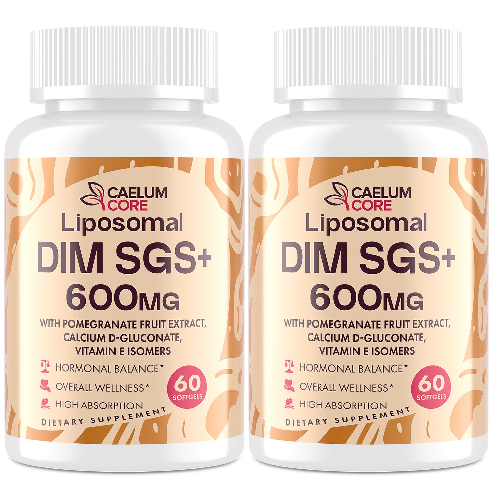 Bottle of Liposomal DIM SGS Supplement - 2 pack