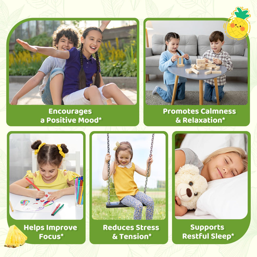 Close-up of ingredients and formulation of Liposomal GABA L-Theanine Drops