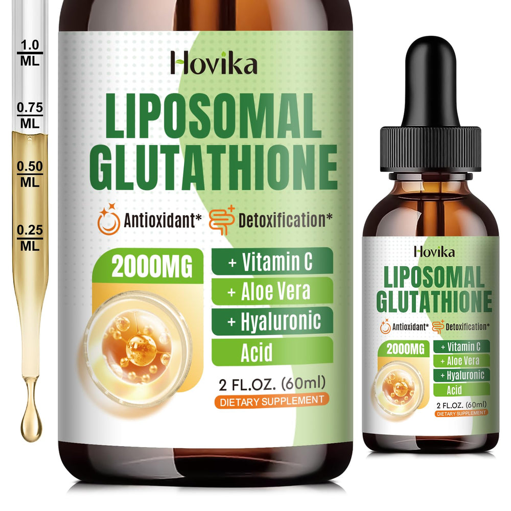 Liposomal Glutathione 2000mg liquid drops bottle showing 2oz size