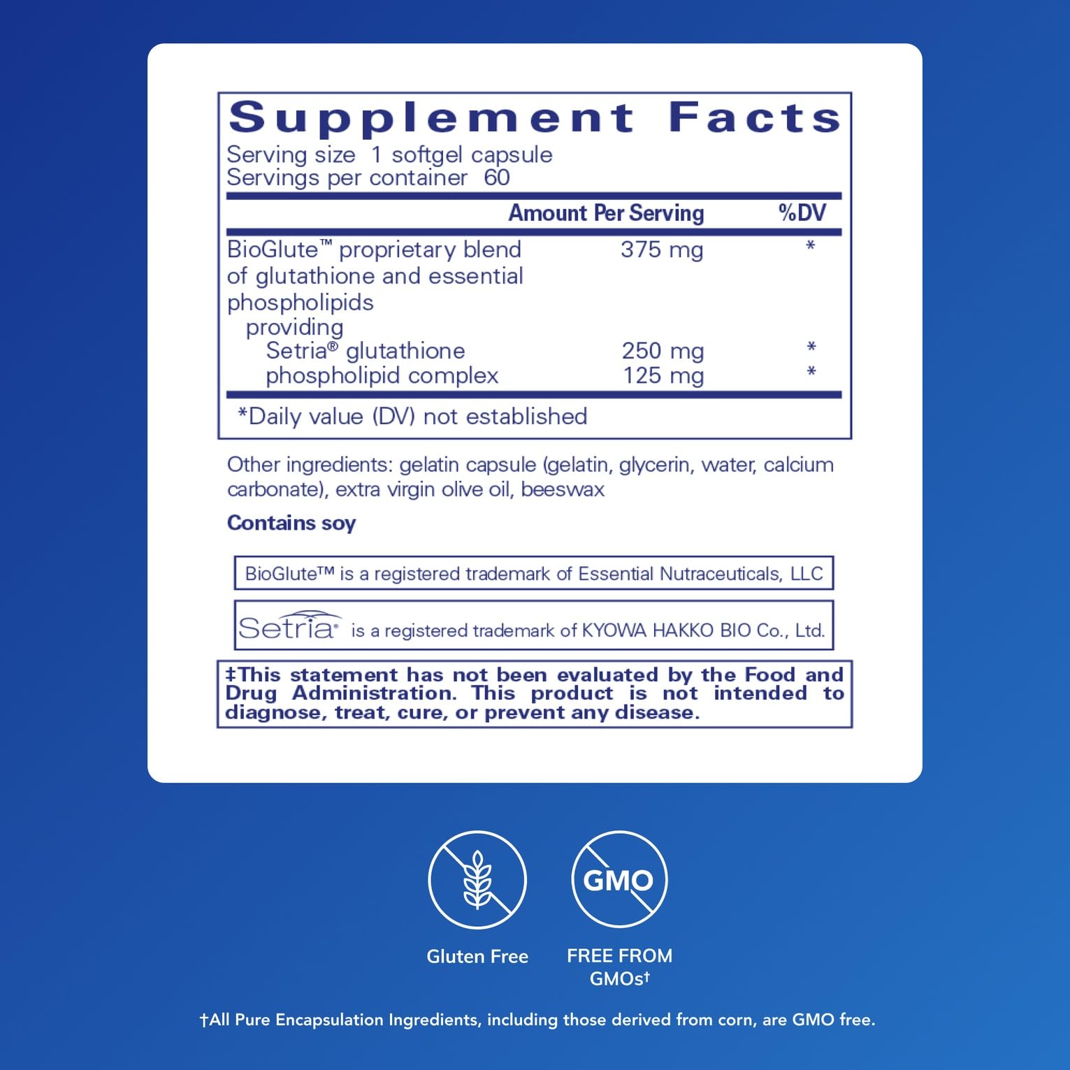 Product packaging and bottle display of Liposomal Glutathione