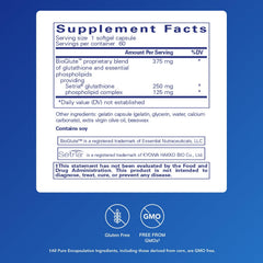 Product packaging and bottle display of Liposomal Glutathione