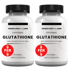 Research Labs Liposomal Glutathione with Gluta-IV bottle and 120 softgels