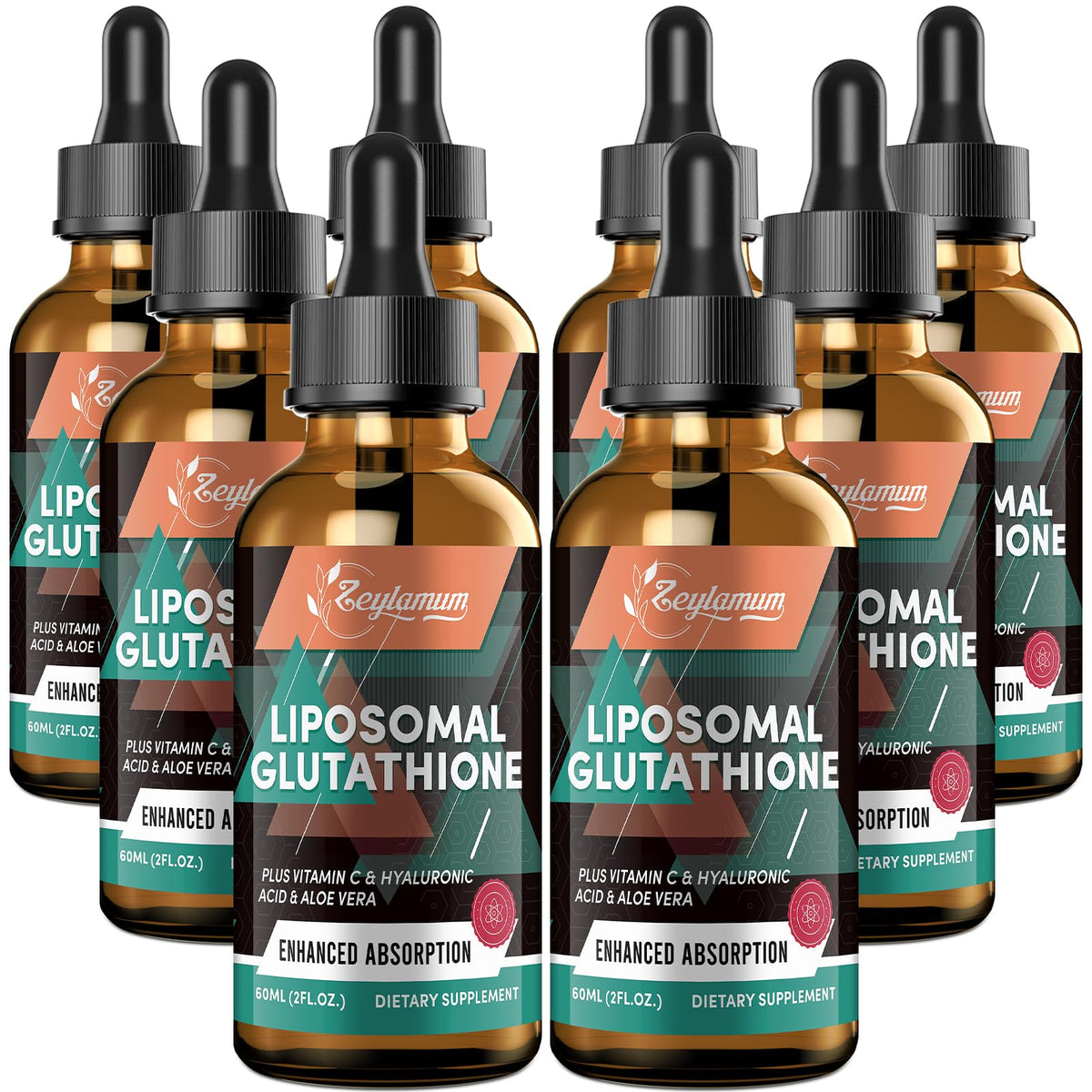 2000mg liposomal glutathione liquid drops bottle
