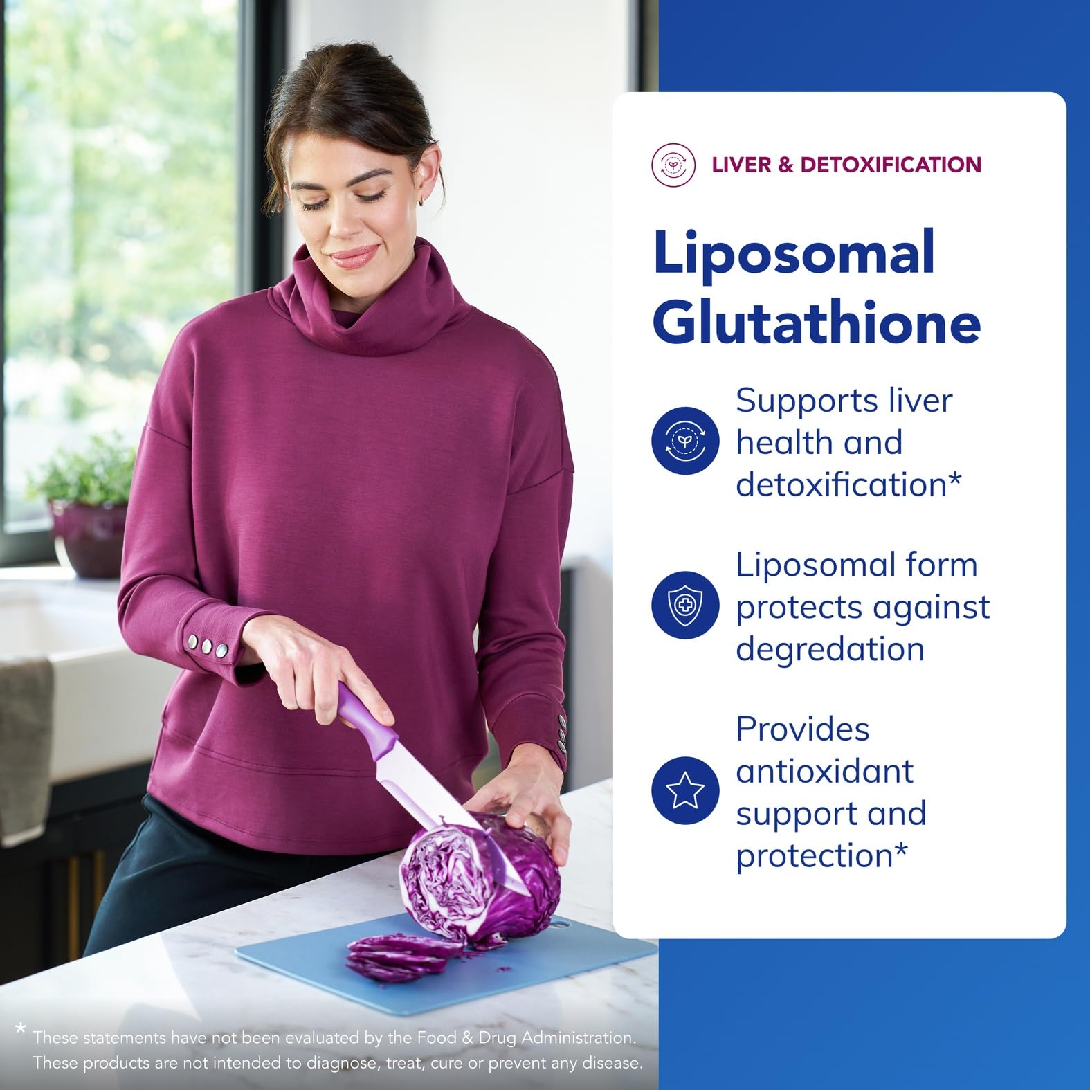 Infographic showing 375 mg Setria Glutathione per softgel