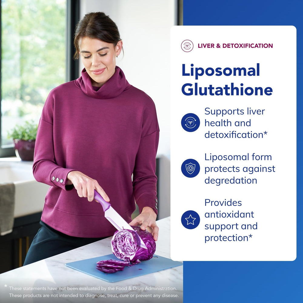 Infographic showing 375 mg Setria Glutathione per softgel