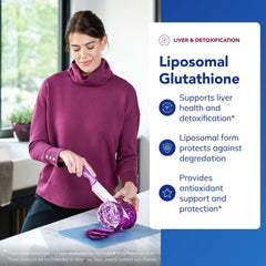 Infographic showing 375 mg Setria Glutathione per softgel