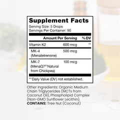 Liposomal Vitamin K2 liquid dropper bottle