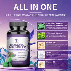 Liposomal Kava capsules close-up