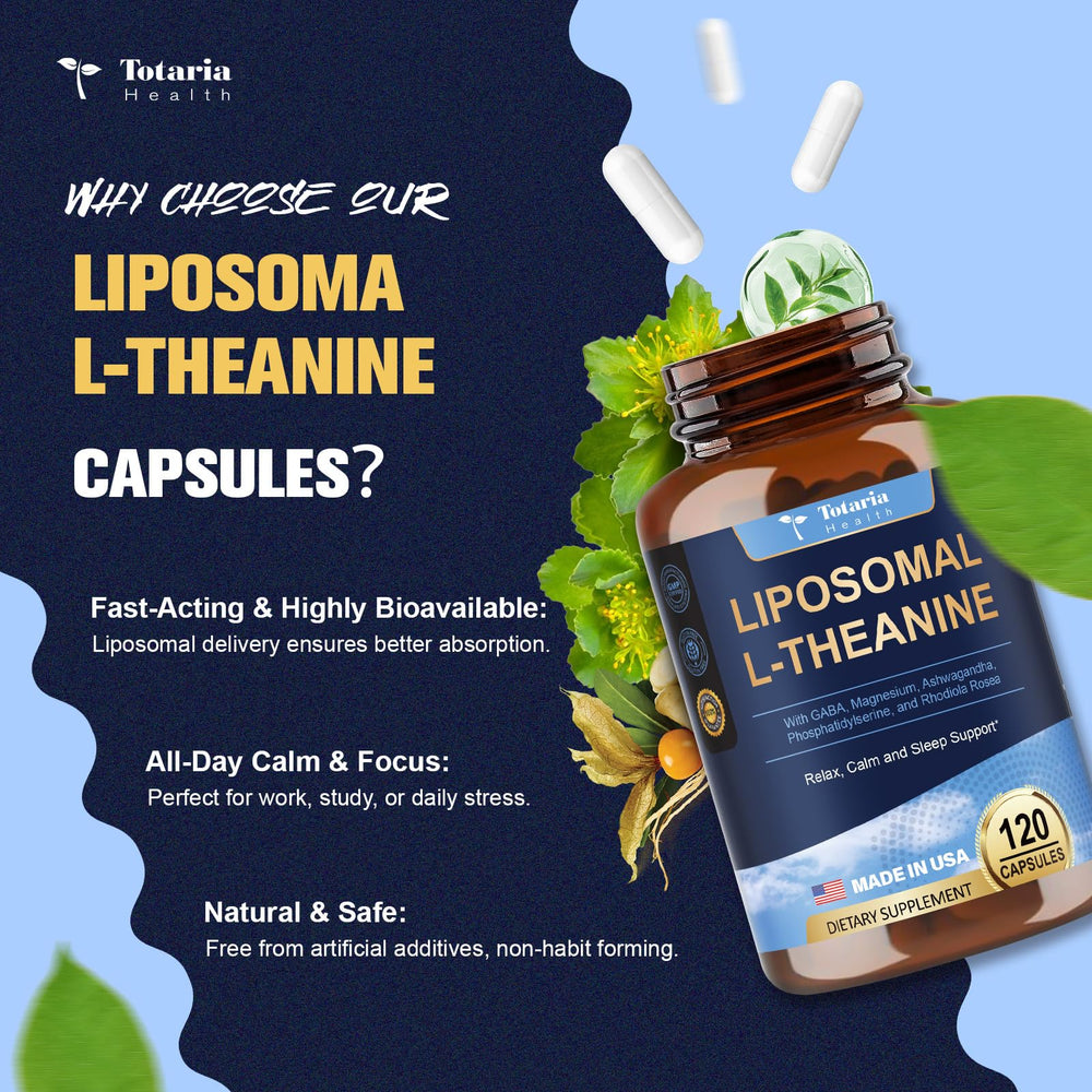 Absorption graphic for Liposomal L-Theanine 750mg