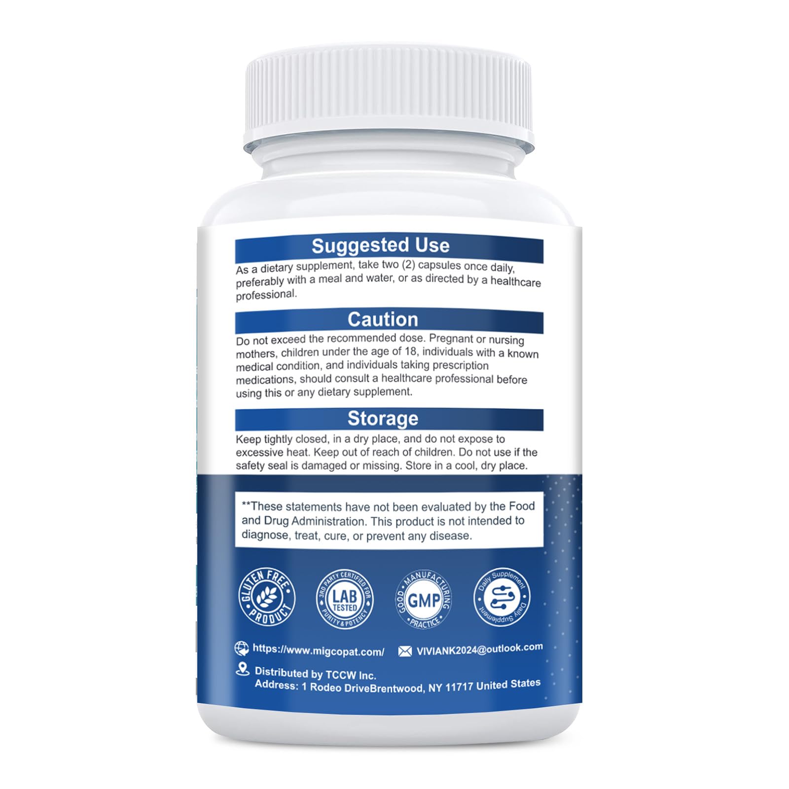 Macro shot of capsules for size and quality.