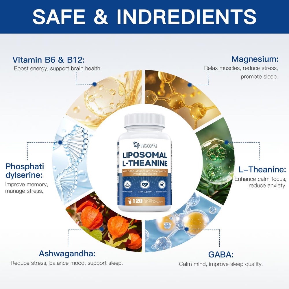 Ingredient breakdown: GABA, Magnesium, Ashwagandha, Phosphatidylserine and B vitamins.