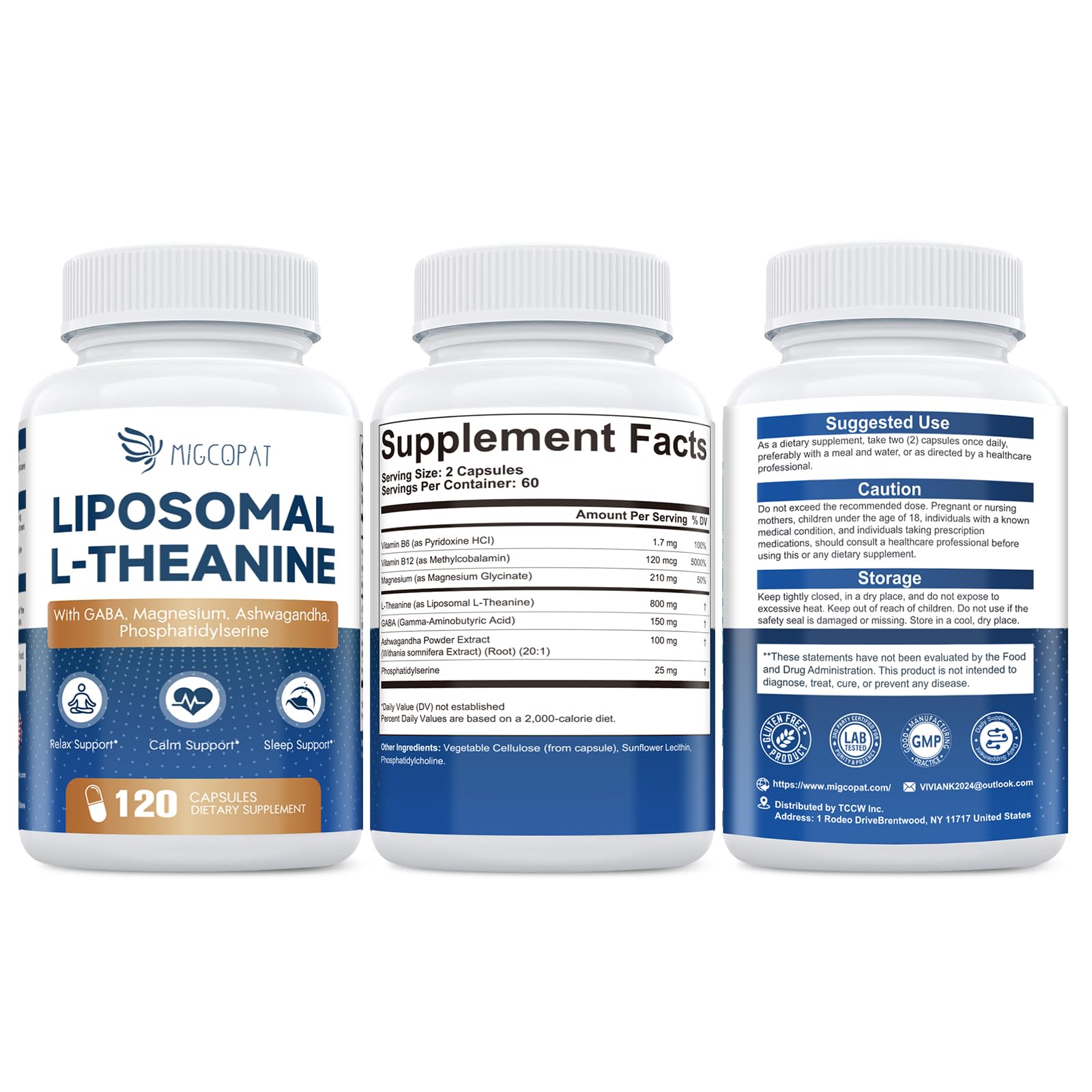 Vitamins B6 and B12 included in the formula.