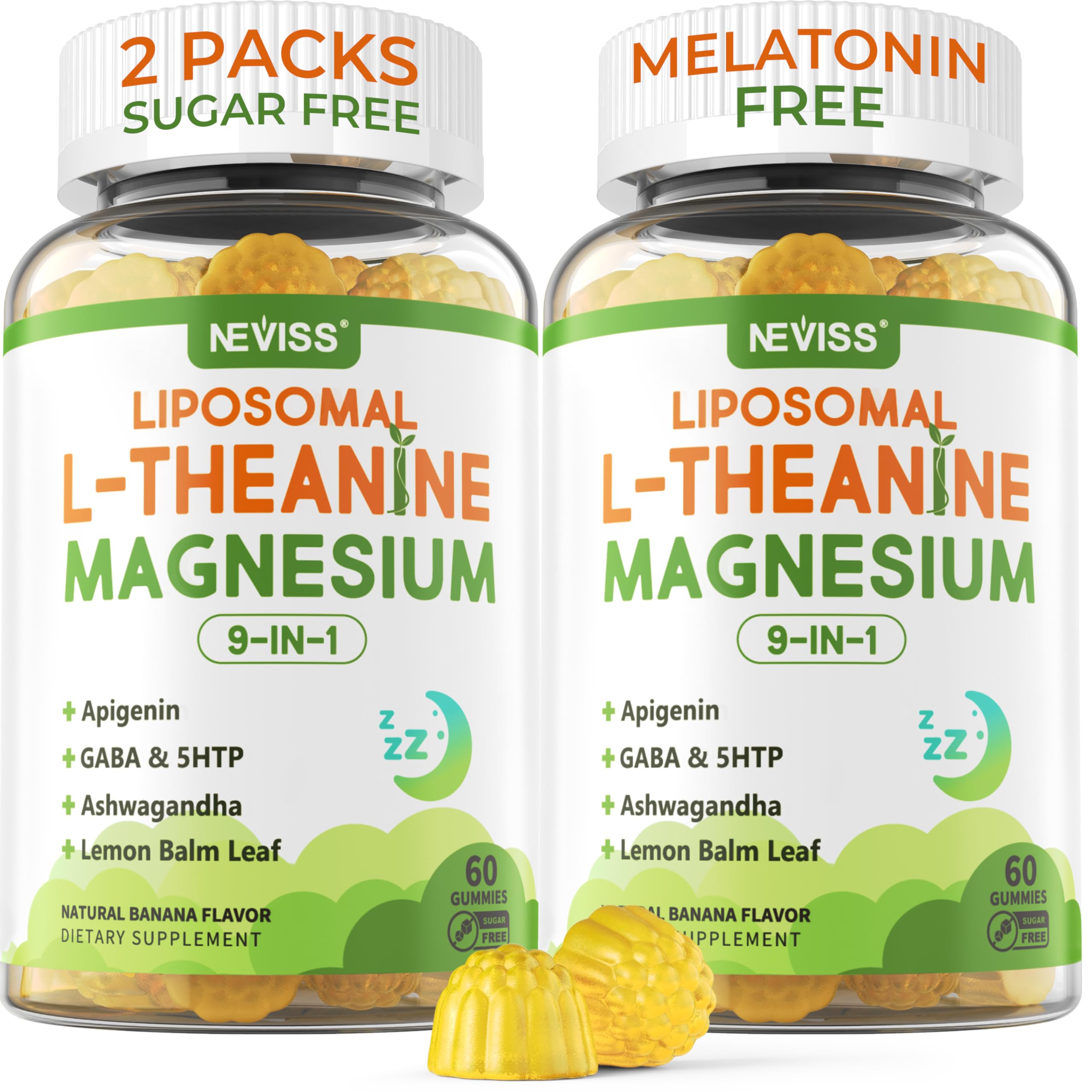 Bottle of Liposomal L-Theanine Magnesium Gummies
