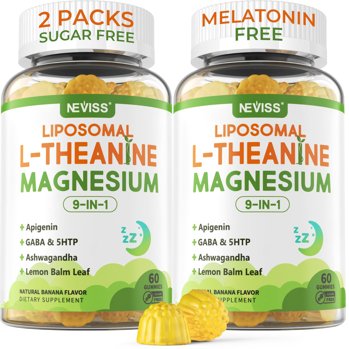 Bottle of Liposomal L-Theanine Magnesium Gummies