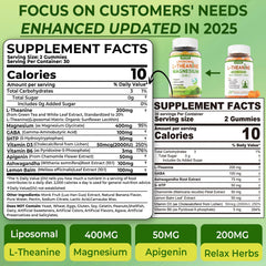 Close-up of calming gummies with sleep support ingredients