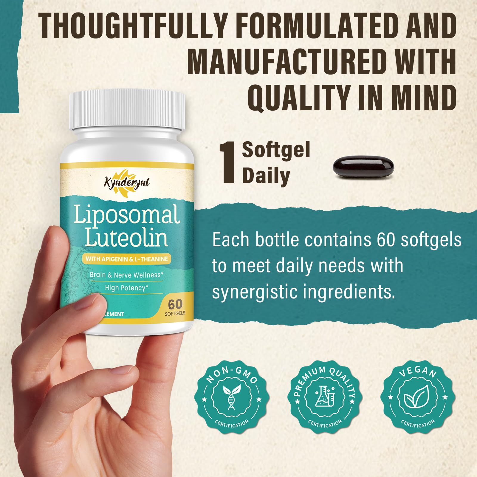 Non-GMO and gluten-free icons on packaging