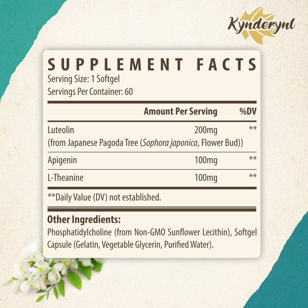 Back label with supplement facts and ingredients