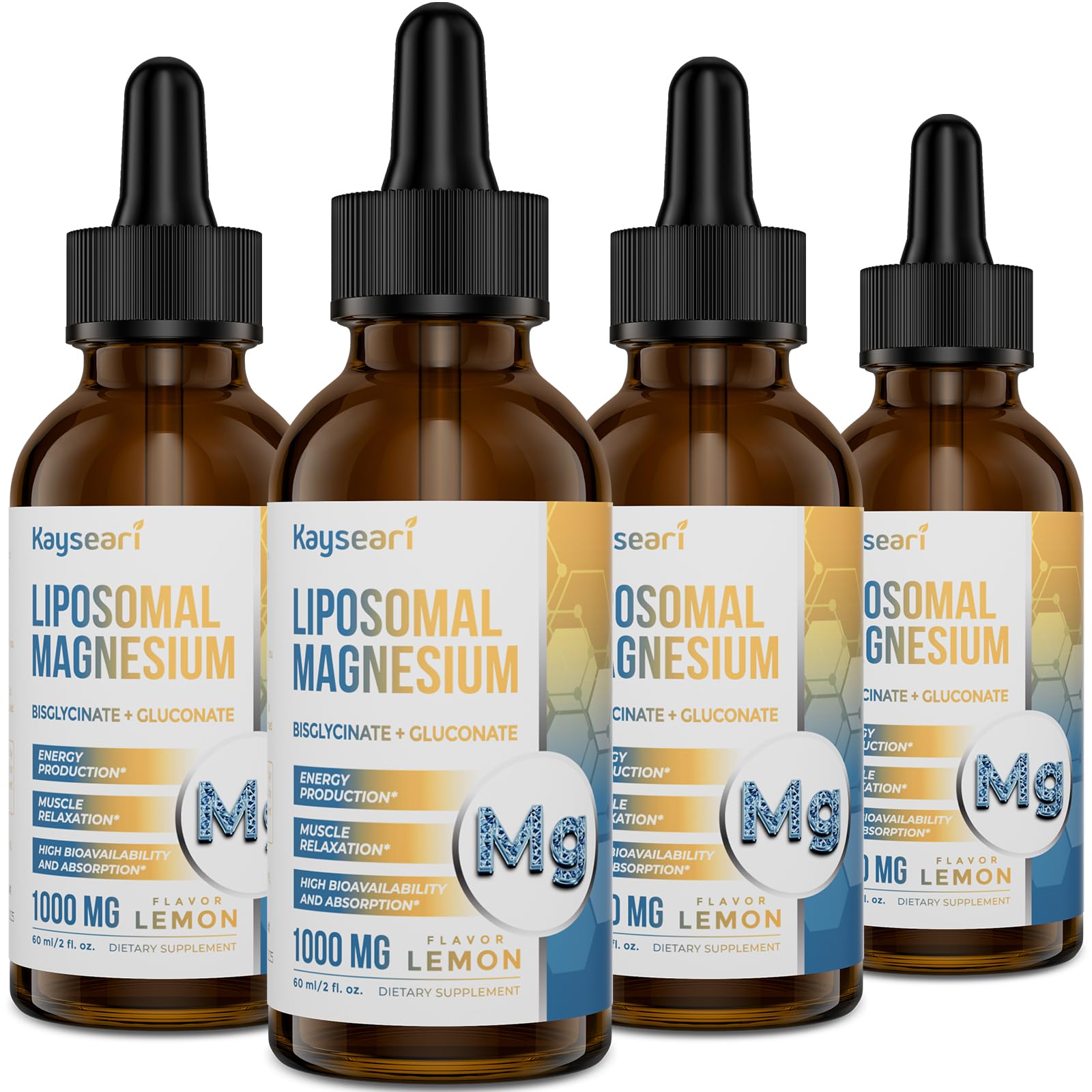Liposomal Magnesium Drops 60ml Lemon Bottle