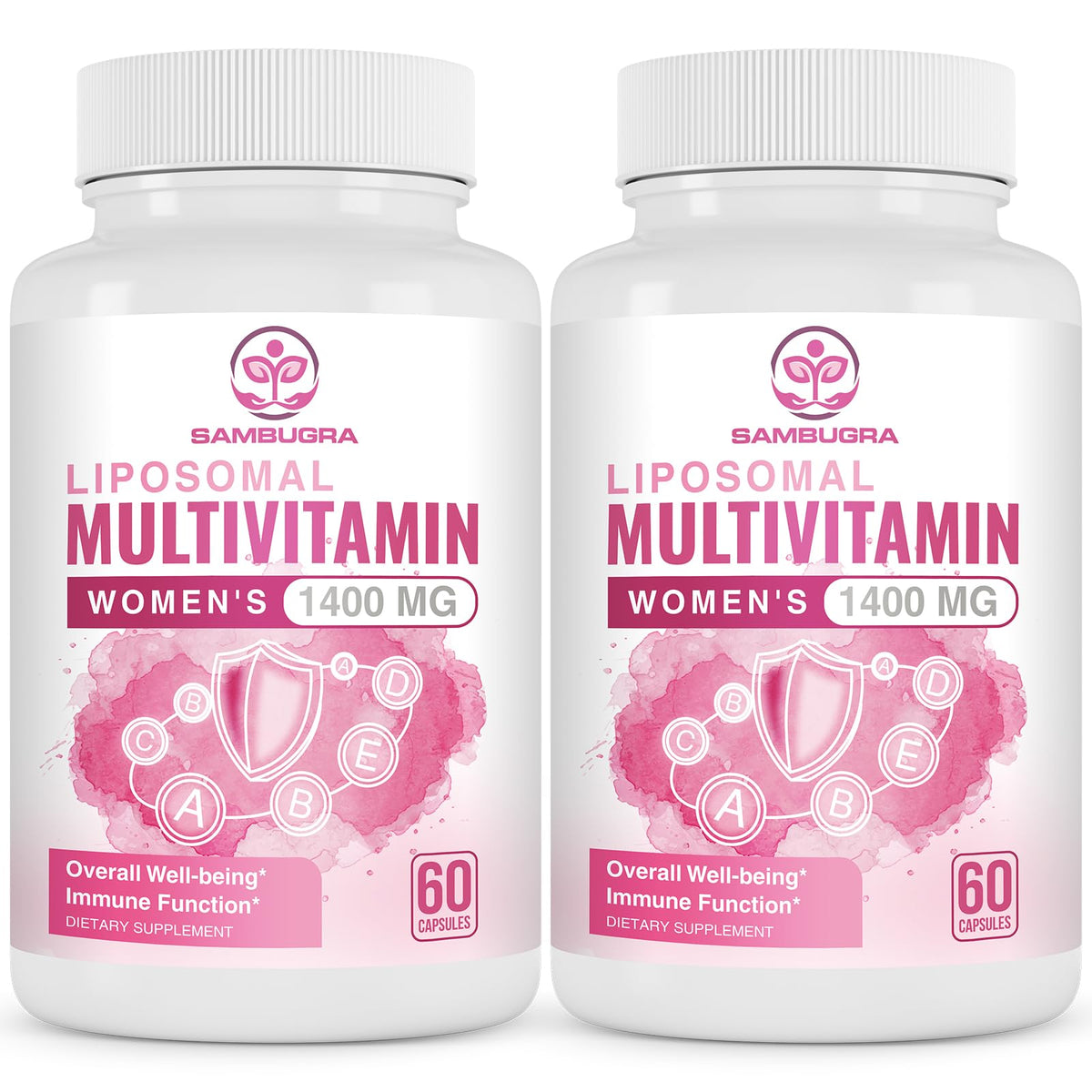 Front view bottle of Liposomal Multivitamin for Women 1400mg