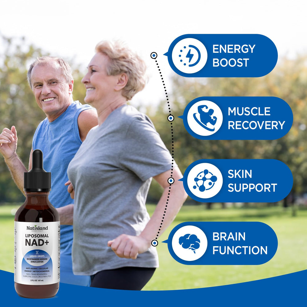 NAD+ liquid drops bottle front view 2oz