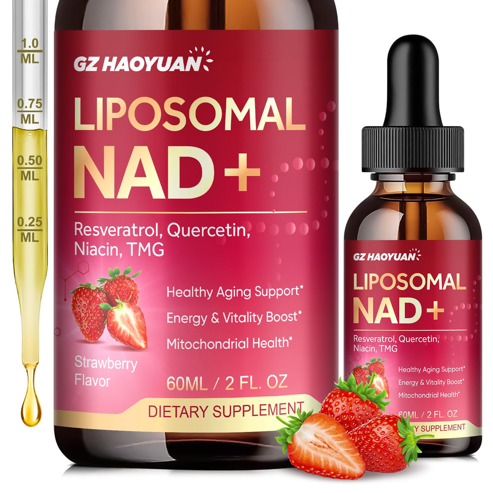 Liposomal NAD 1200mg supplement bottle with dropper