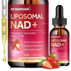 Liposomal NAD 1200mg supplement bottle with dropper
