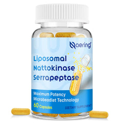 Illustration of liposomal nattokinase and serrapeptase enzymes with high potency