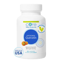 Core Med Science Liposomal Quercetin 200mg bottle – 60 capsules (front view)