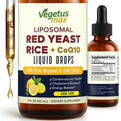 Bottle of Liposomal Red Yeast Rice with CoQ10 Drops