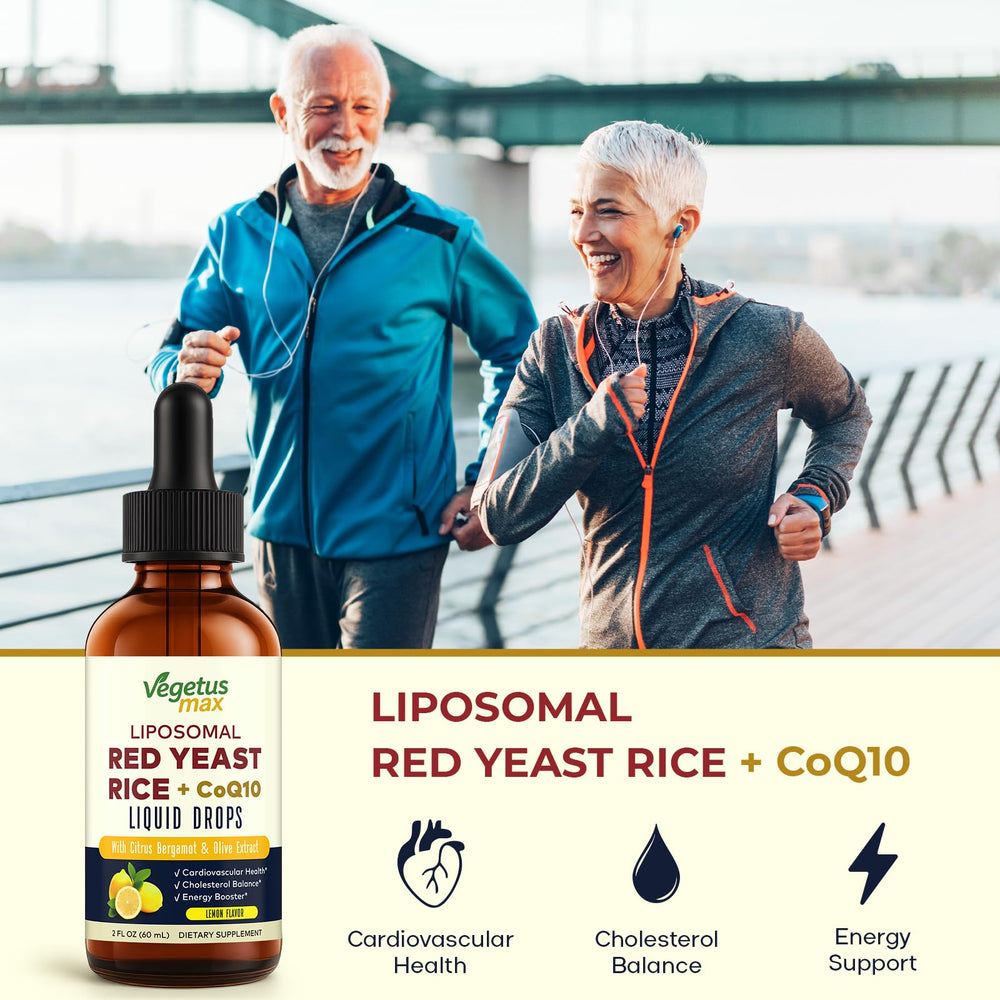 Liposomal Red Yeast Rice CoQ10 Drops bottle side view