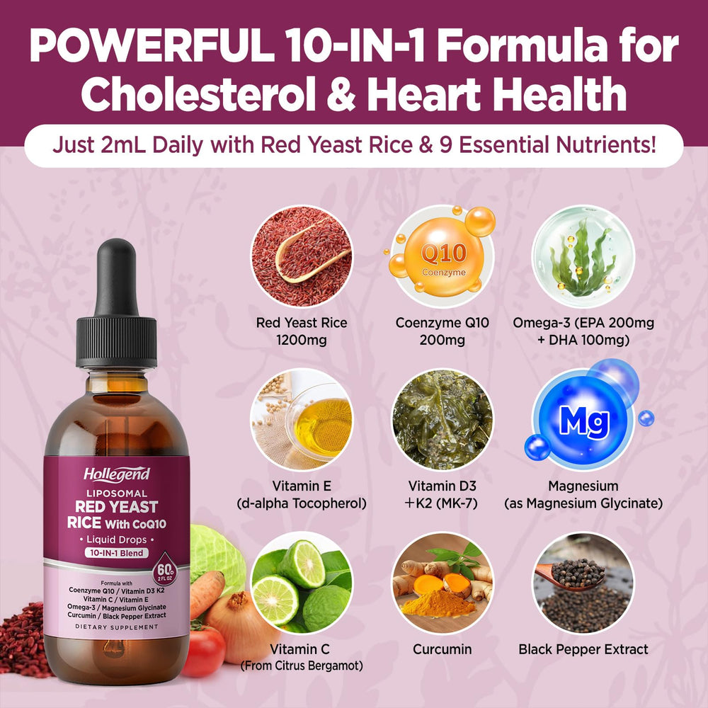 Front packaging of red yeast rice + CoQ10 drops