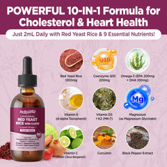 Front packaging of red yeast rice + CoQ10 drops