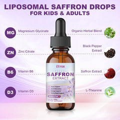 Ingredients list for Liposomal Saffron Drops