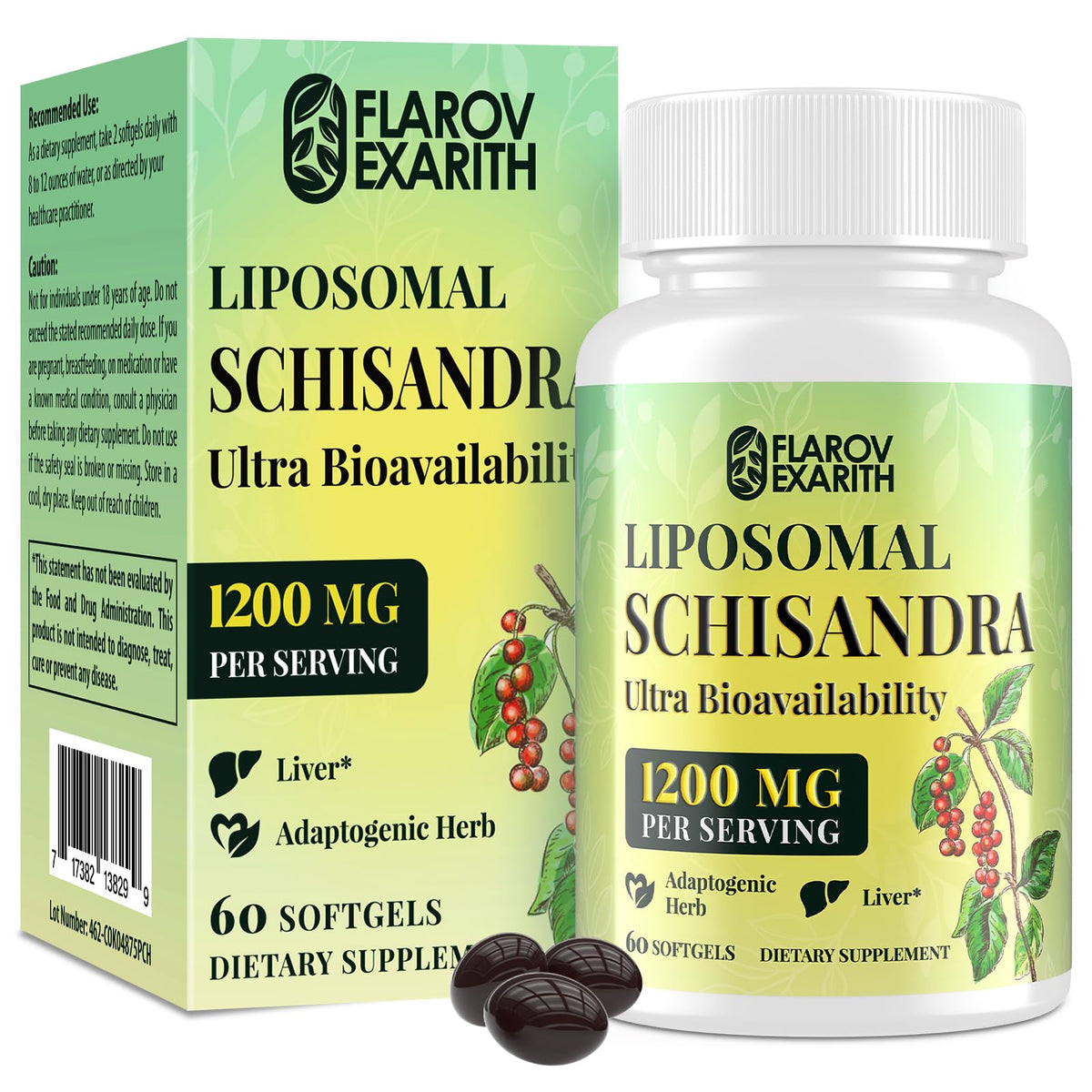 Liposomal Schisandra Berry Extract 1200mg bottle – hero image