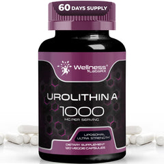 Front view of Liposomal Urolithin A 1000mg capsules bottle