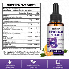 Dropper dispensing liposomal B complex liquid