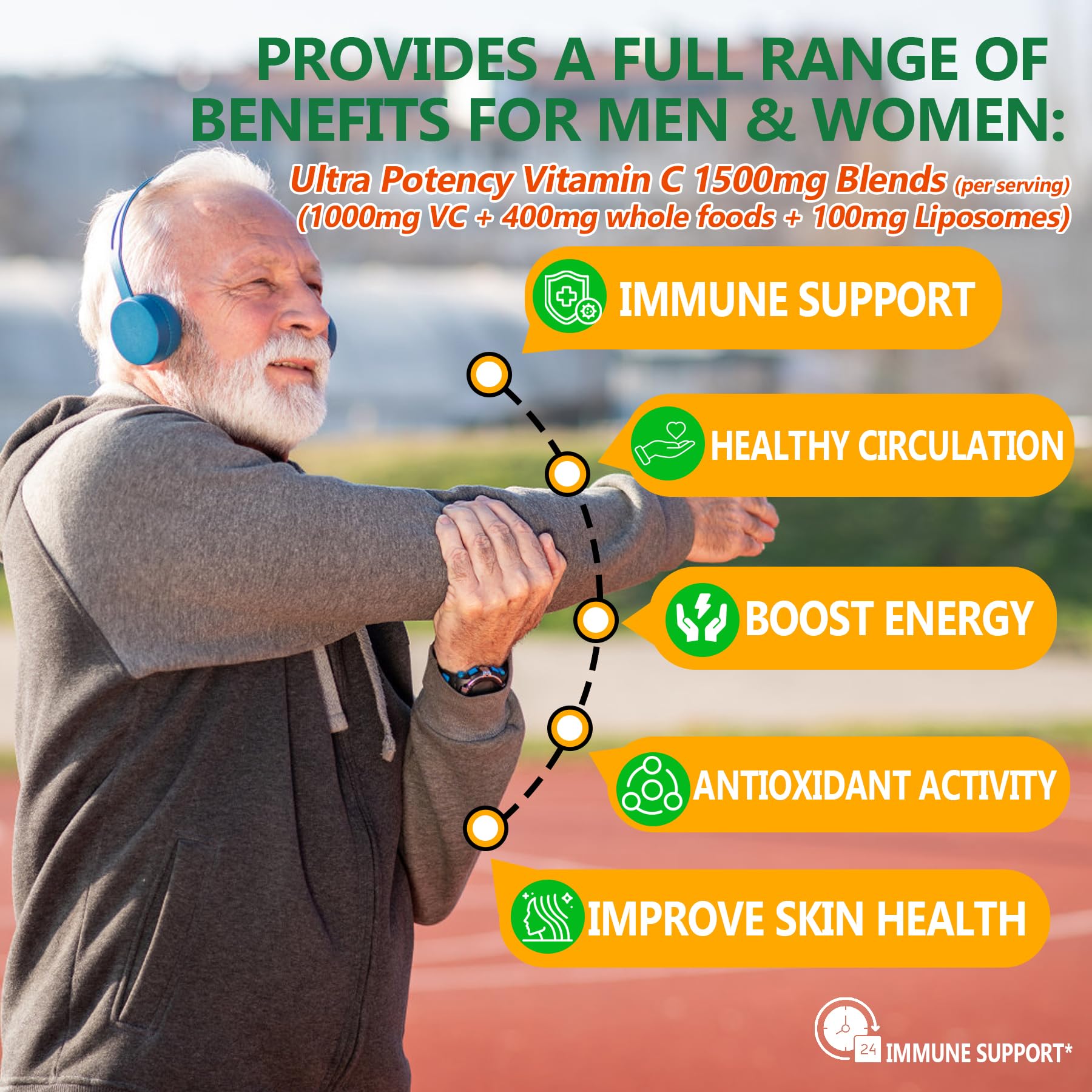 Nutritional label on Liposomal Vitamin C bottle