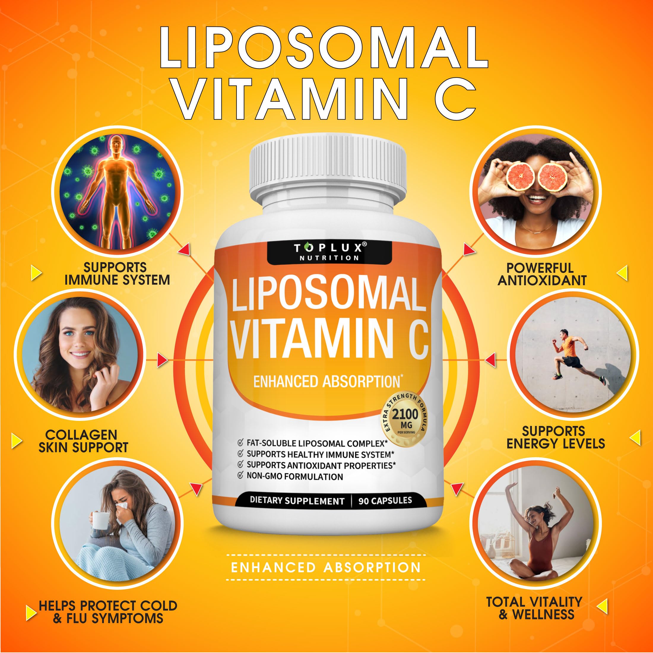 Capsules of Liposomal Vitamin C 2100mg