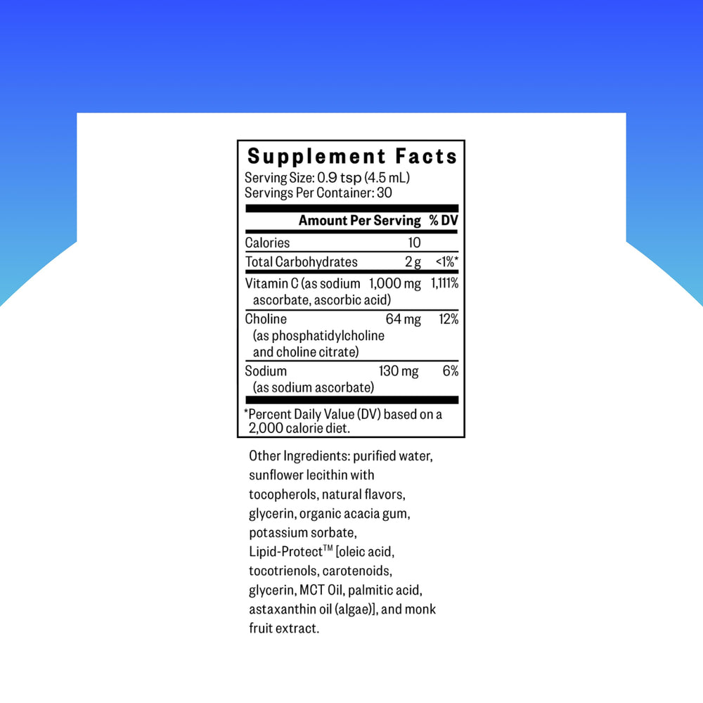 Product label displaying key benefits and ingredients