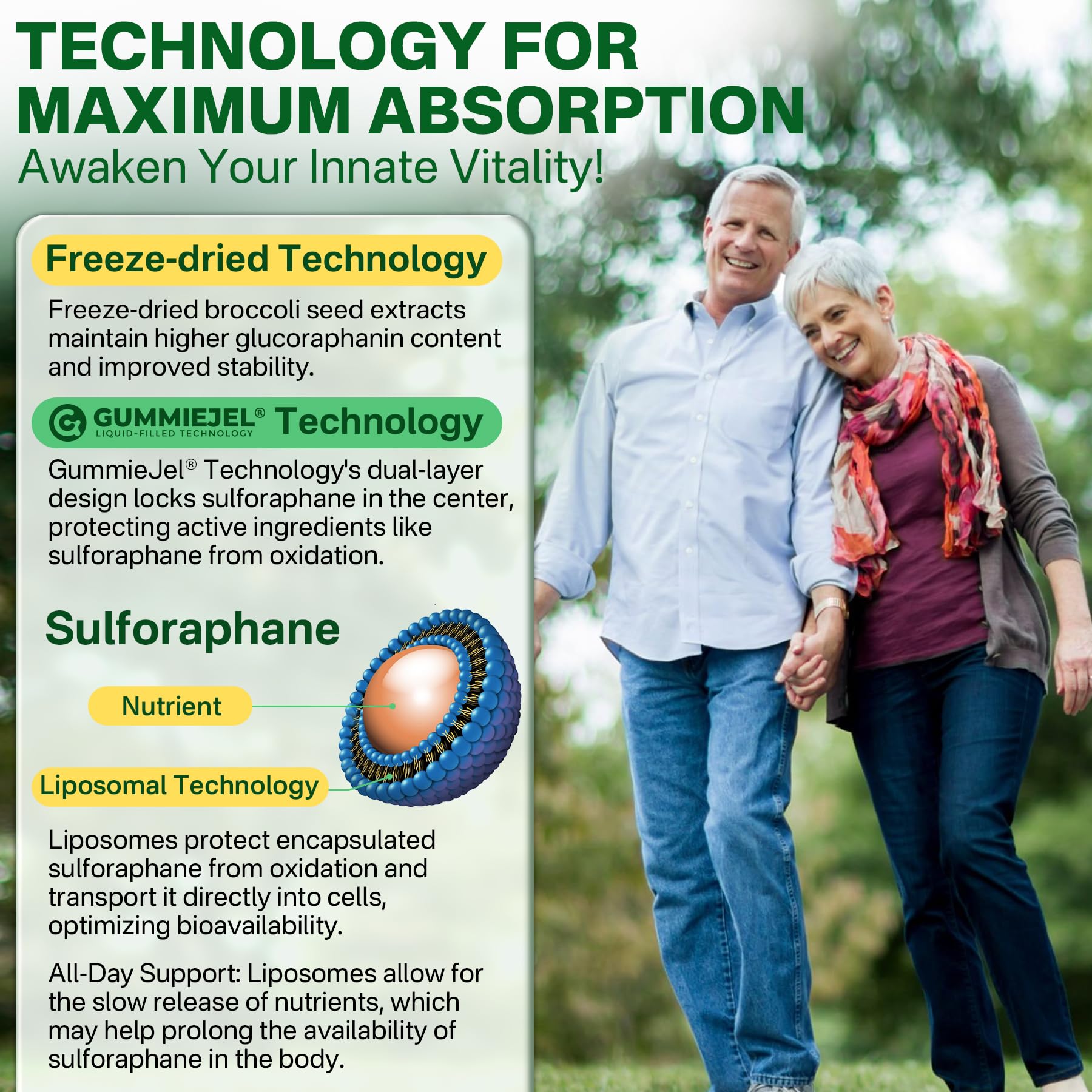 60-count bottle of liposomal sulforaphane gummies