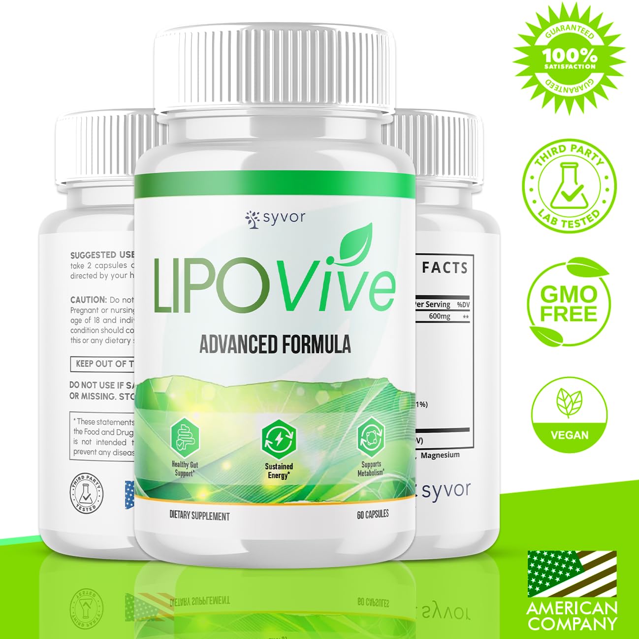 Lipovive Capsules bottle label close-up